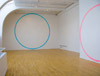 Ívar Valgarðsson, Circle, maximum size, 2009, highlighter on walls, installation view: ASÍ Art Museum, Reykjavík, 2009